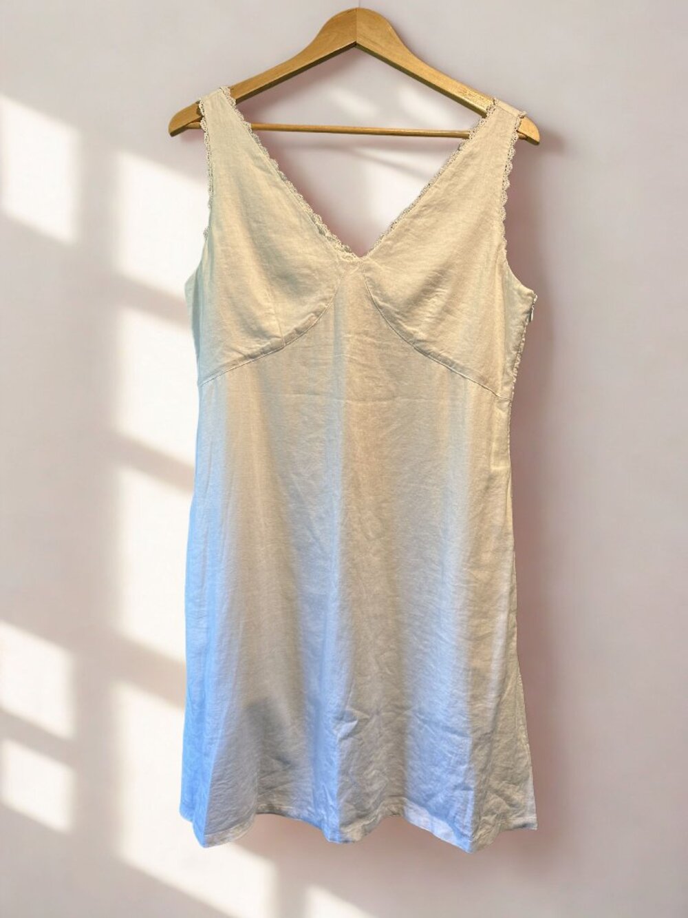 White Laura Ashley Linen Sundress, New With Tags